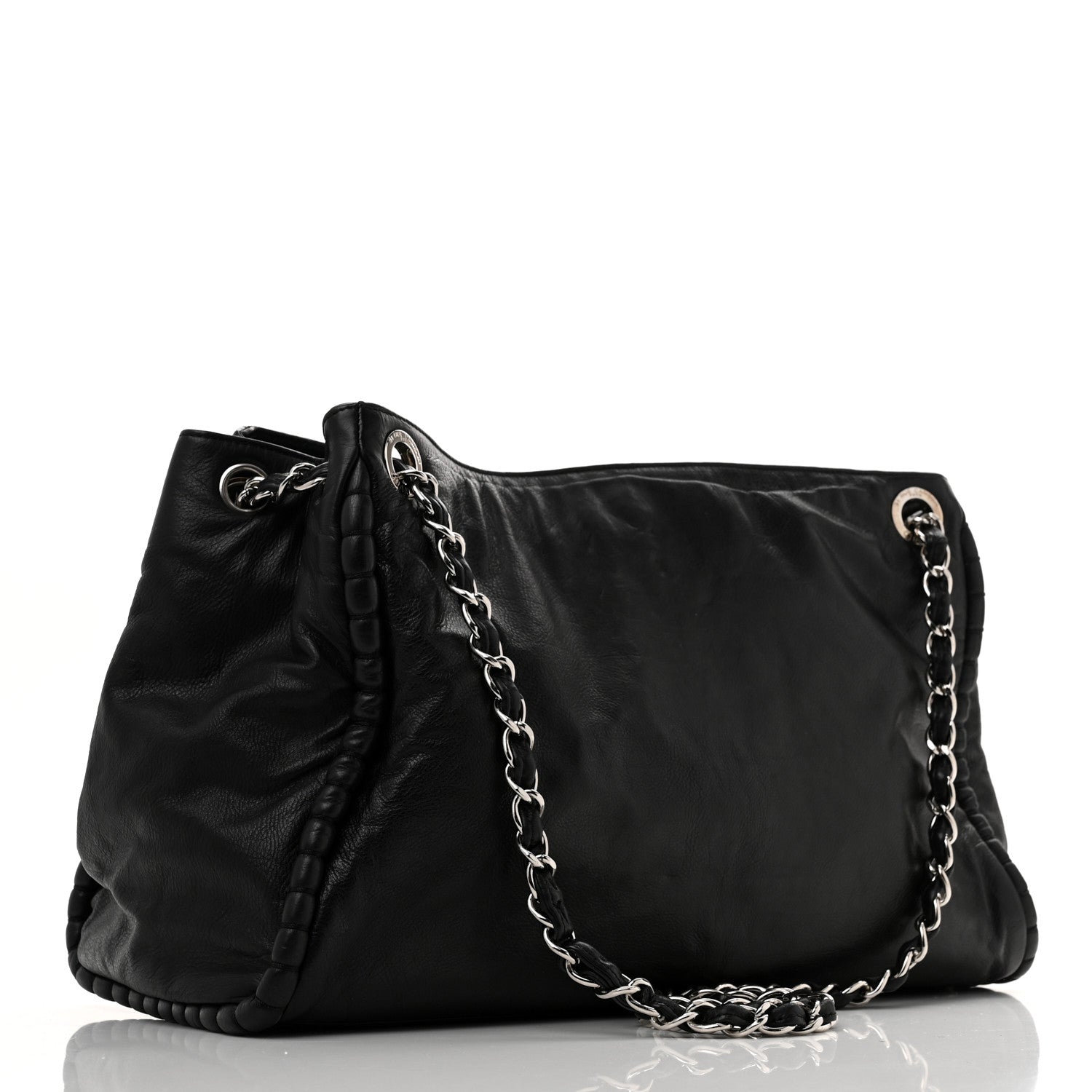 Chanel Calfskin On the Bund Open Accordion Tote Black 3 of 13