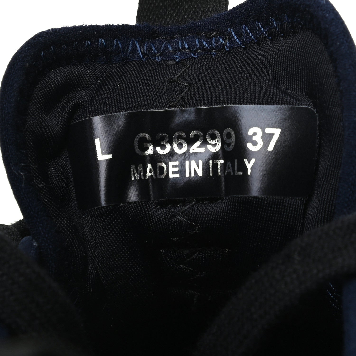 Chanel Suede Calfskin Velvet Grosgrain CC Sneakers 37 Navy Blue Black 8 of 9