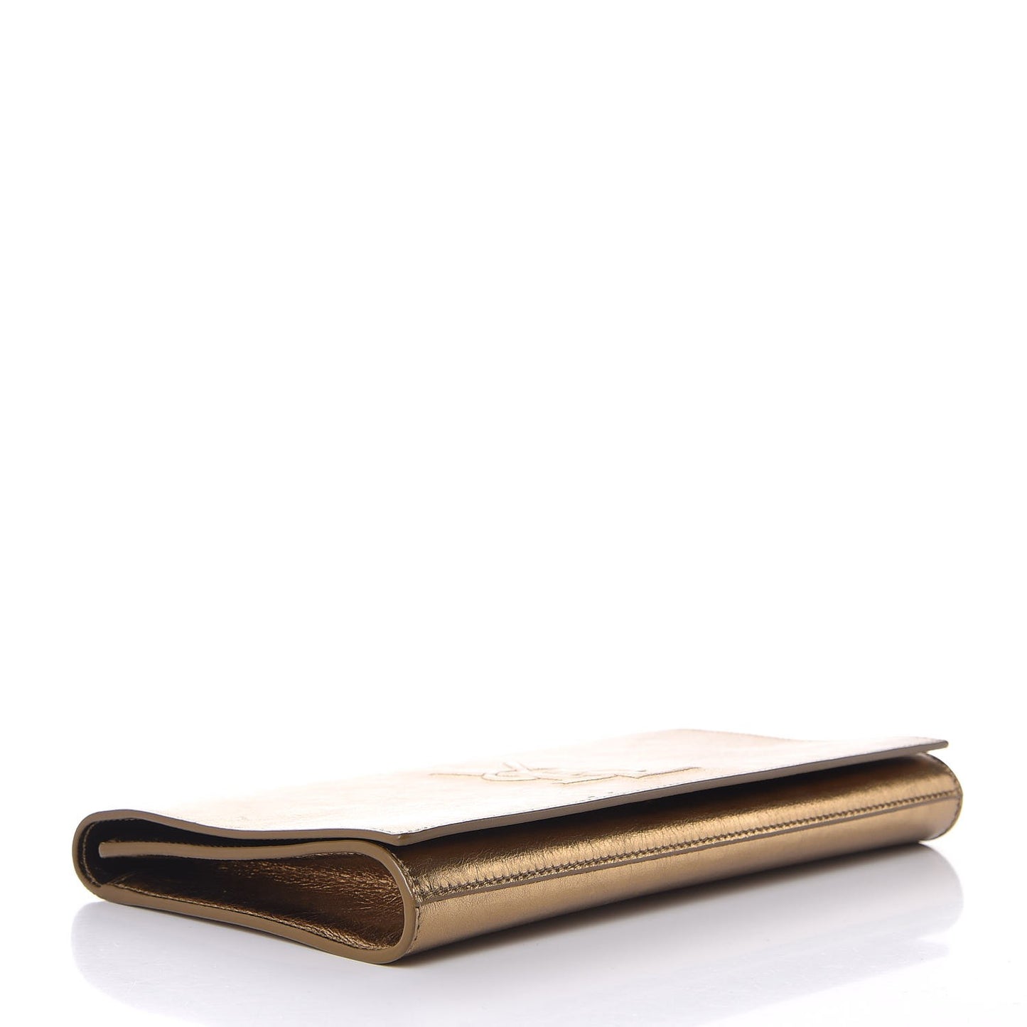 Metallic Calfskin Monogram Large Belle De Jour Clutch Gold