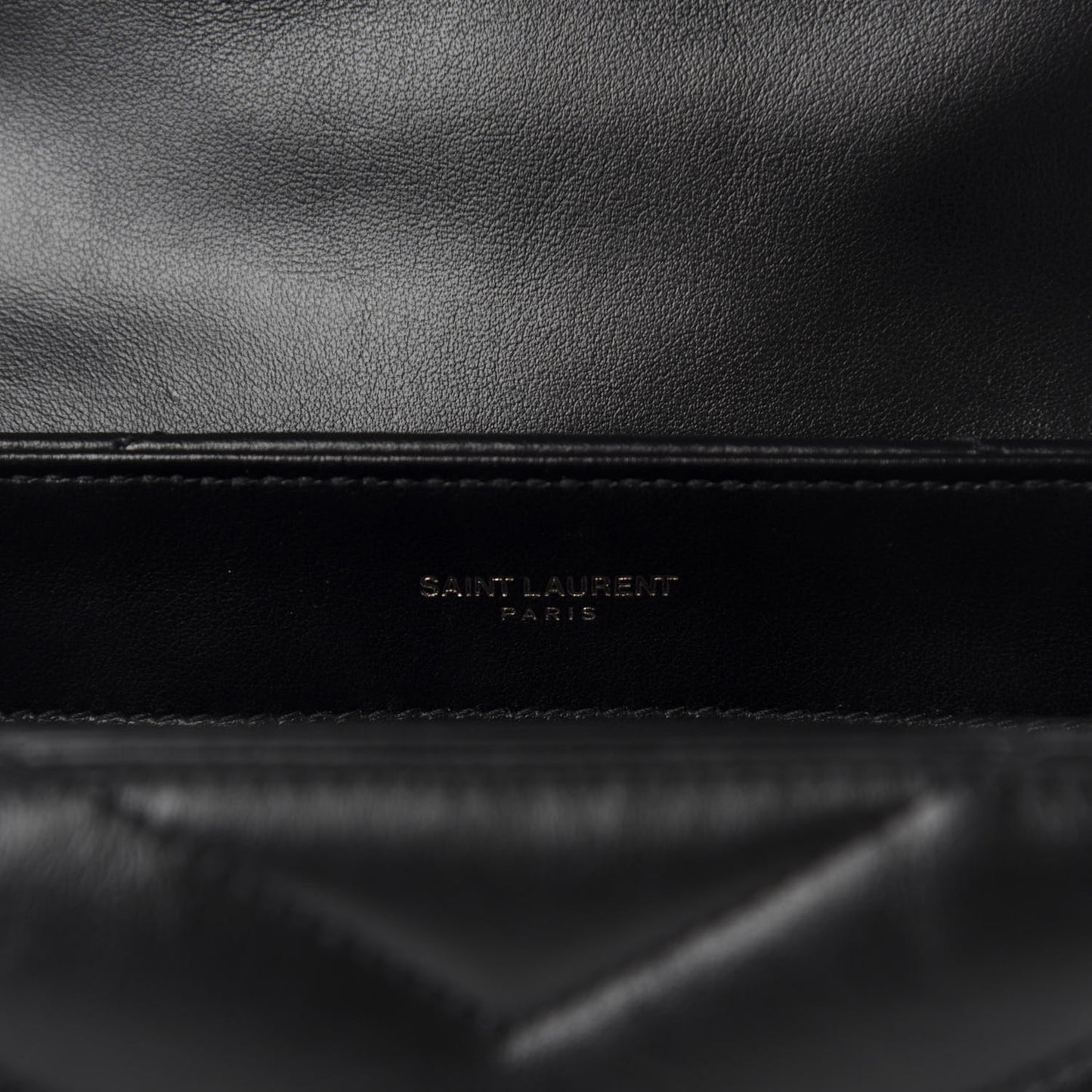 Calfskin Y Quilted Monogram Toy Loulou Crossbody Bag Black