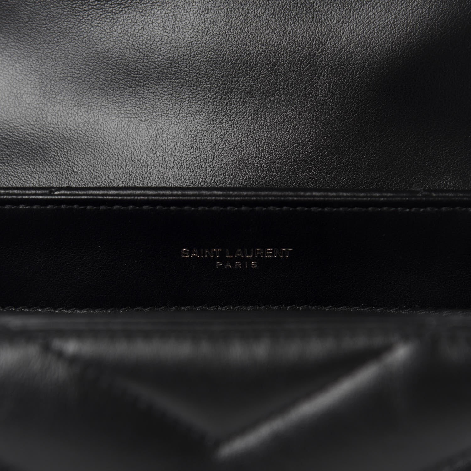 Saint Laurent Calfskin Y Quilted Monogram Toy Loulou Crossbody Bag Black 10 of 12
