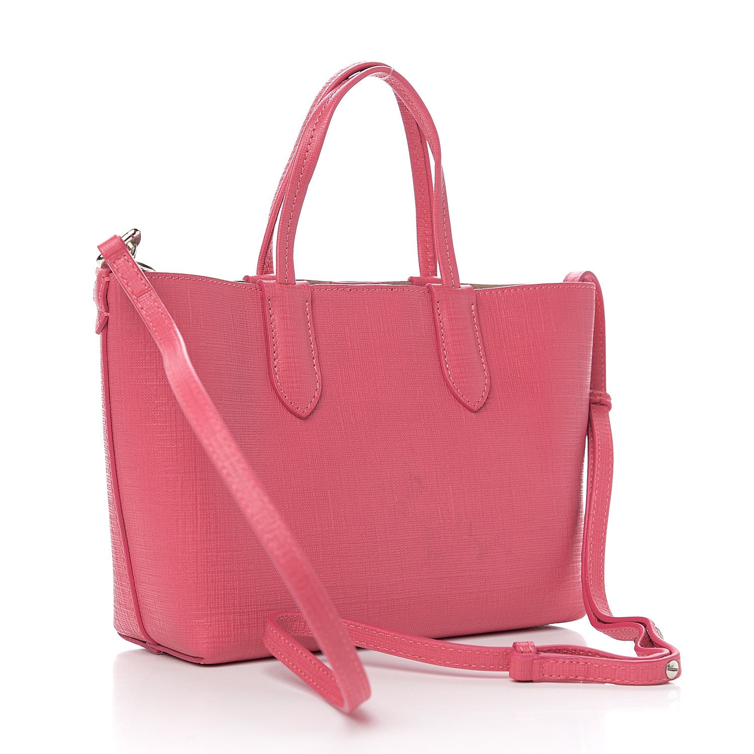 Alexander McQueen Saffiano Mini Shopper Tote Pink 2 of 9