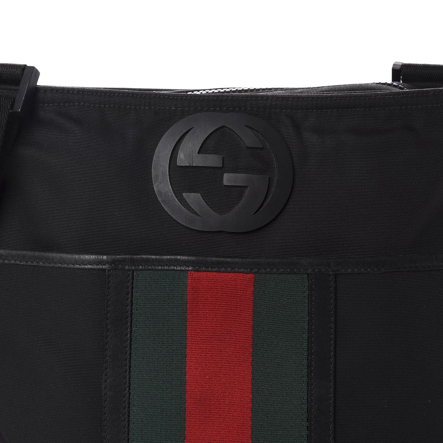 Gucci Nylon Web Interlocking G Messenger Bag Black 10 of 10