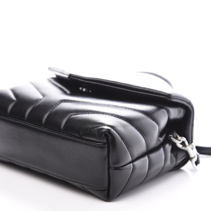 Saint Laurent Calfskin Y Quilted Monogram Toy Loulou Crossbody Bag Black 9 of 11
