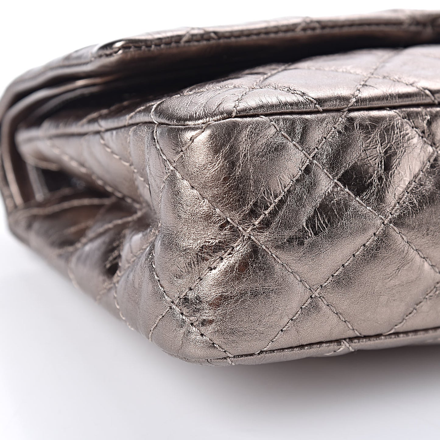 Metallic Aged Calfskin Quilted 2.55 Reissue 226 Flap Pewter