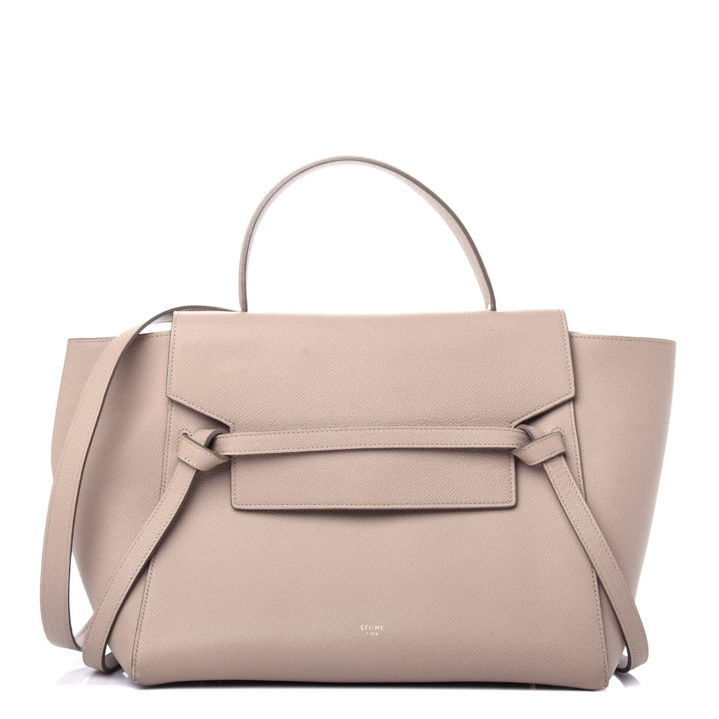 Grained Calfskin Mini Belt Bag Light Taupe
