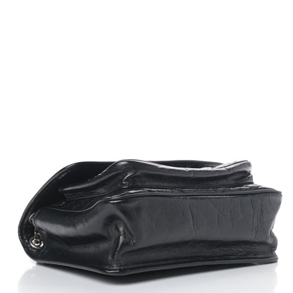 Saint Laurent Crinkled Calfskin Matelasse Monogram Medium Niki Chain Satchel Black 3 of 4