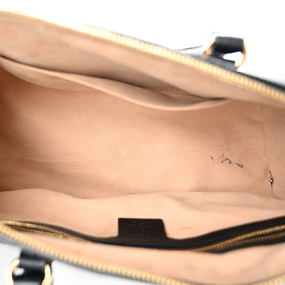 Gucci Textured Dollar Calfskin Web Medium Ophidia Boston Black 5 of 12