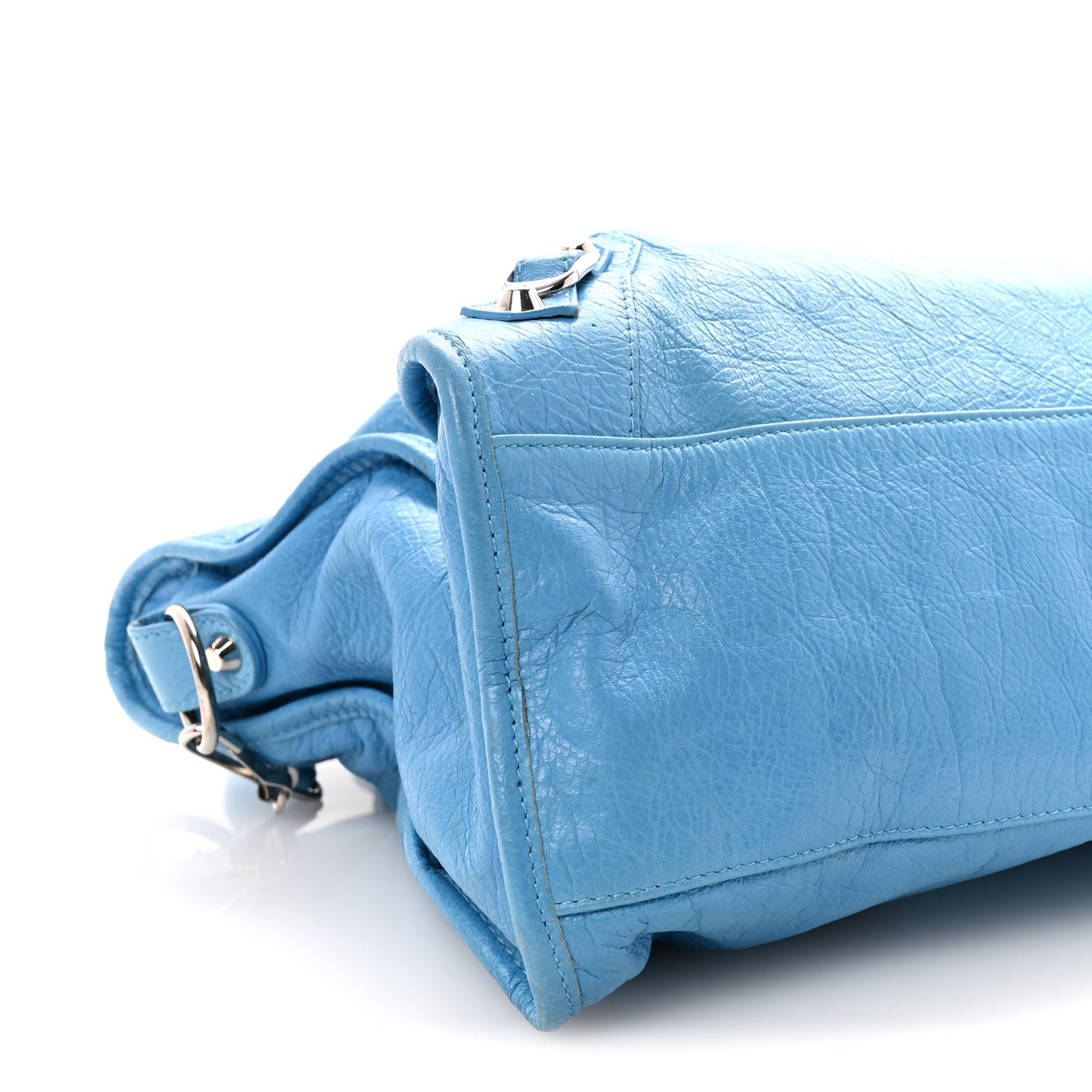 Agneau Classic Silver Hardware City Bleu Azur Clair