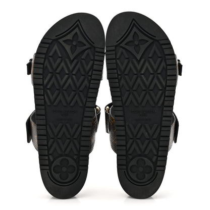 Louis Vuitton Monogram Bom Dia Mule Sandals 38.5 Black 5 of 11
