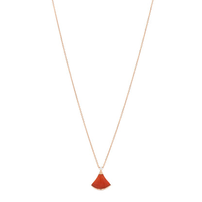 Bulgari 18K Rose Gold Diamond Coral Divas' Dream Pendant Necklace 1 of 5