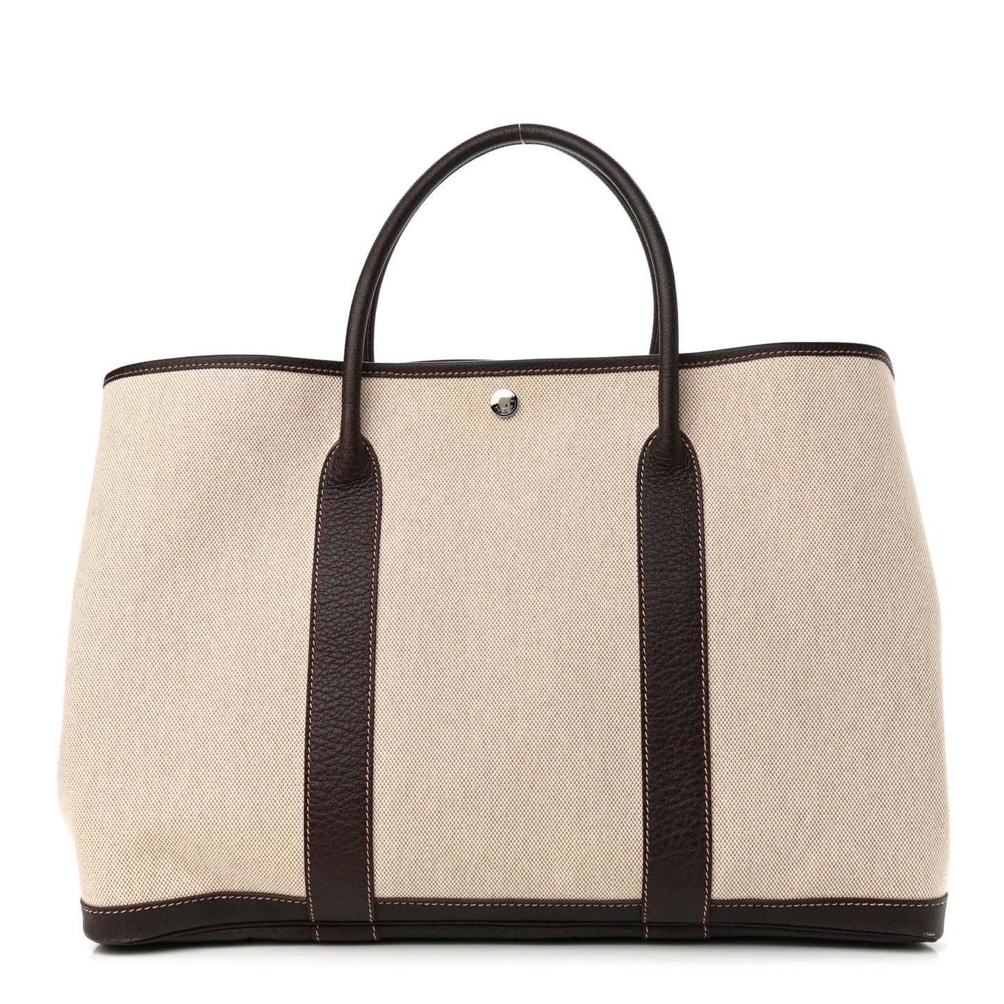 Toile Buffle Gala Garden Party Tote 49 GM Marron Fonce