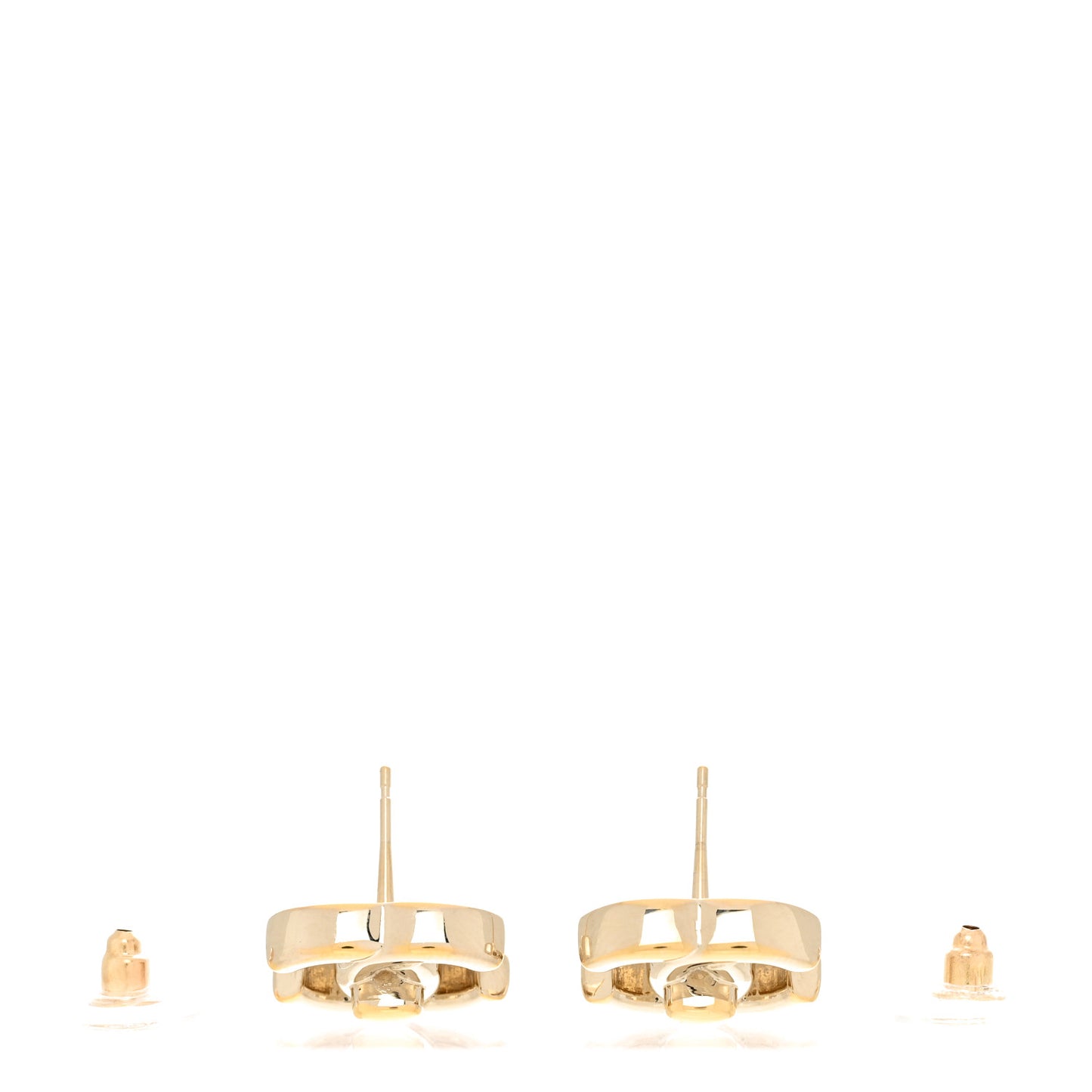 Metal CC Turnlock Earrings Gold