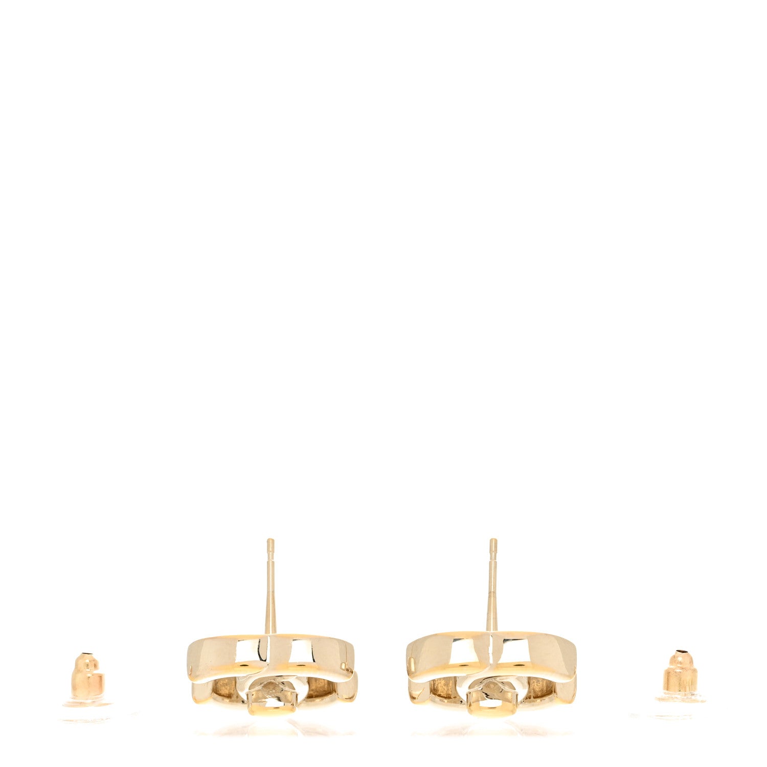 Chanel Metal CC Turnlock Earrings Gold 3 of 4
