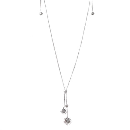 Tiffany DAVID YURMAN Sterling Silver Diamond Starburst Y Necklace 1 of 5