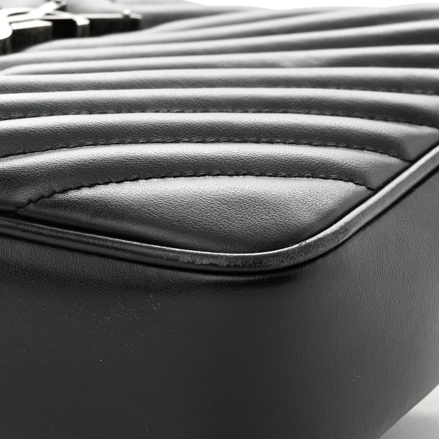 Calfskin Matelasse Monogram Lou Camera Bag Black