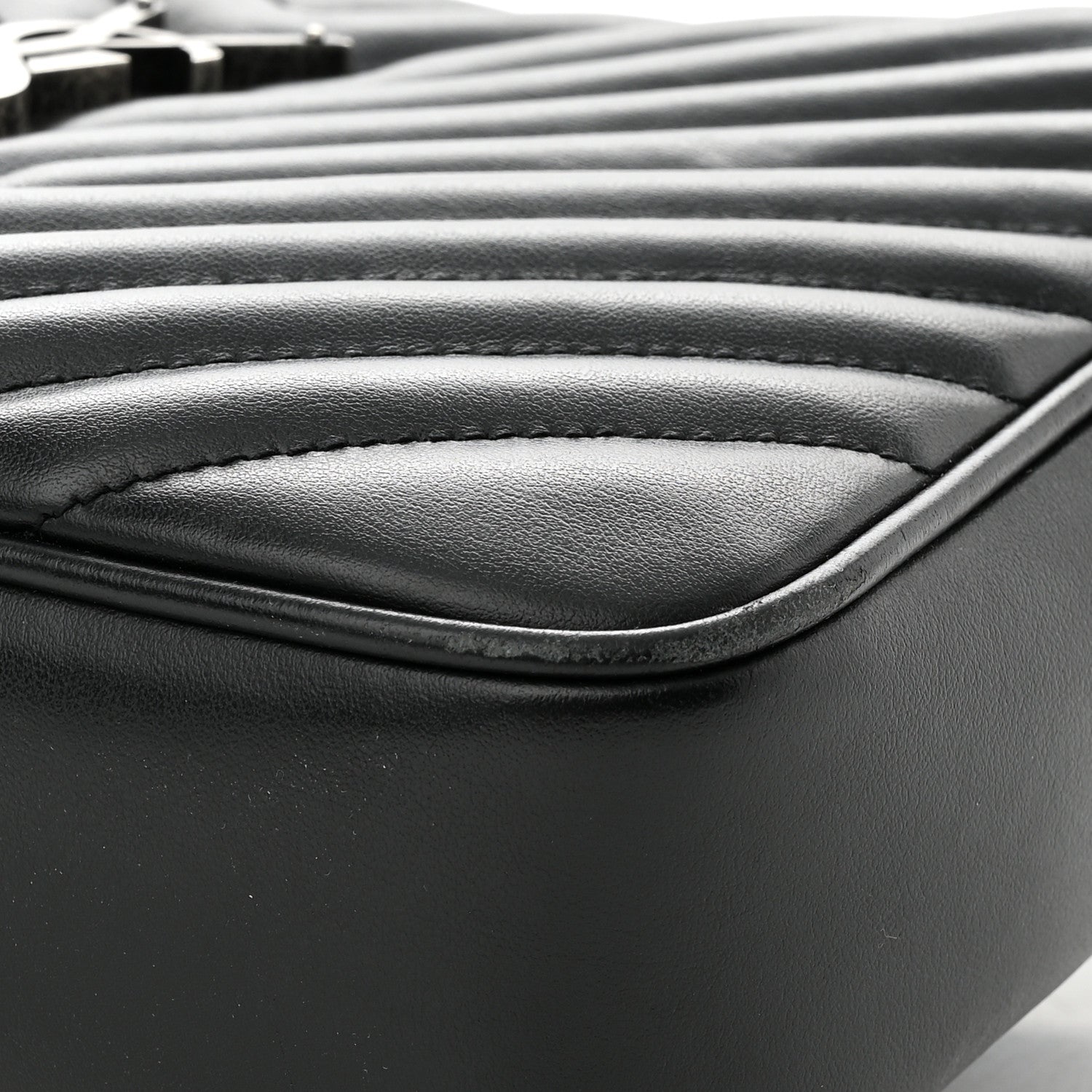 Saint Laurent Calfskin Matelasse Monogram Lou Camera Bag Black 13 of 13