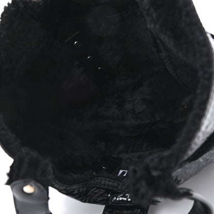 Jimmy Choo Patent Shearling Bree Tote Black 4 of 8