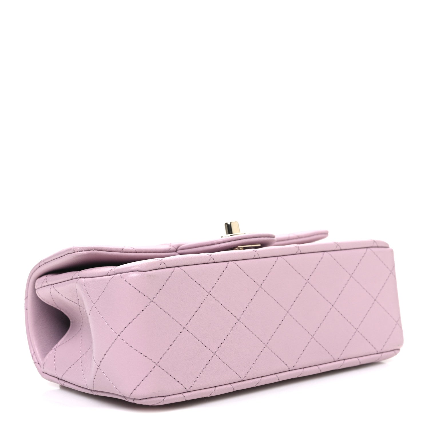 Chanel Lambskin Quilted Mini Top Handle Rectangular Flap Light Pink 3 of 9