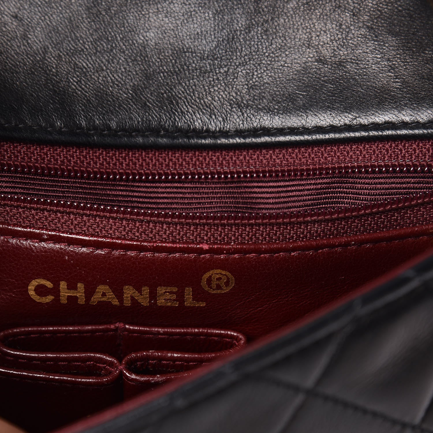 Chanel Lambskin Quilted Mini Square Flap Black 11 of 15