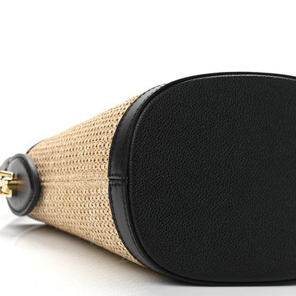Louis Vuitton Raffia Petit Bucket Black 8 of 9