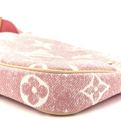 Louis Vuitton Denim Jacquard Monogram Micro Pochette Accessories Rose 10 of 11