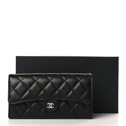 Chanel Caviar Quilted Large Gusset Flap Wallet Black 9 of 9