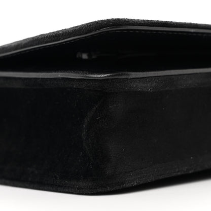 Chanel Velvet Quilted Boy Wallet On Chain WOC Black 10 of 12