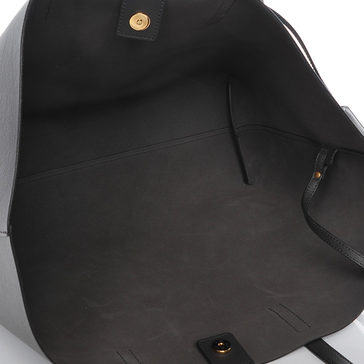 Saint Laurent Calfskin Large Shopping Tote Coal 6 of 7