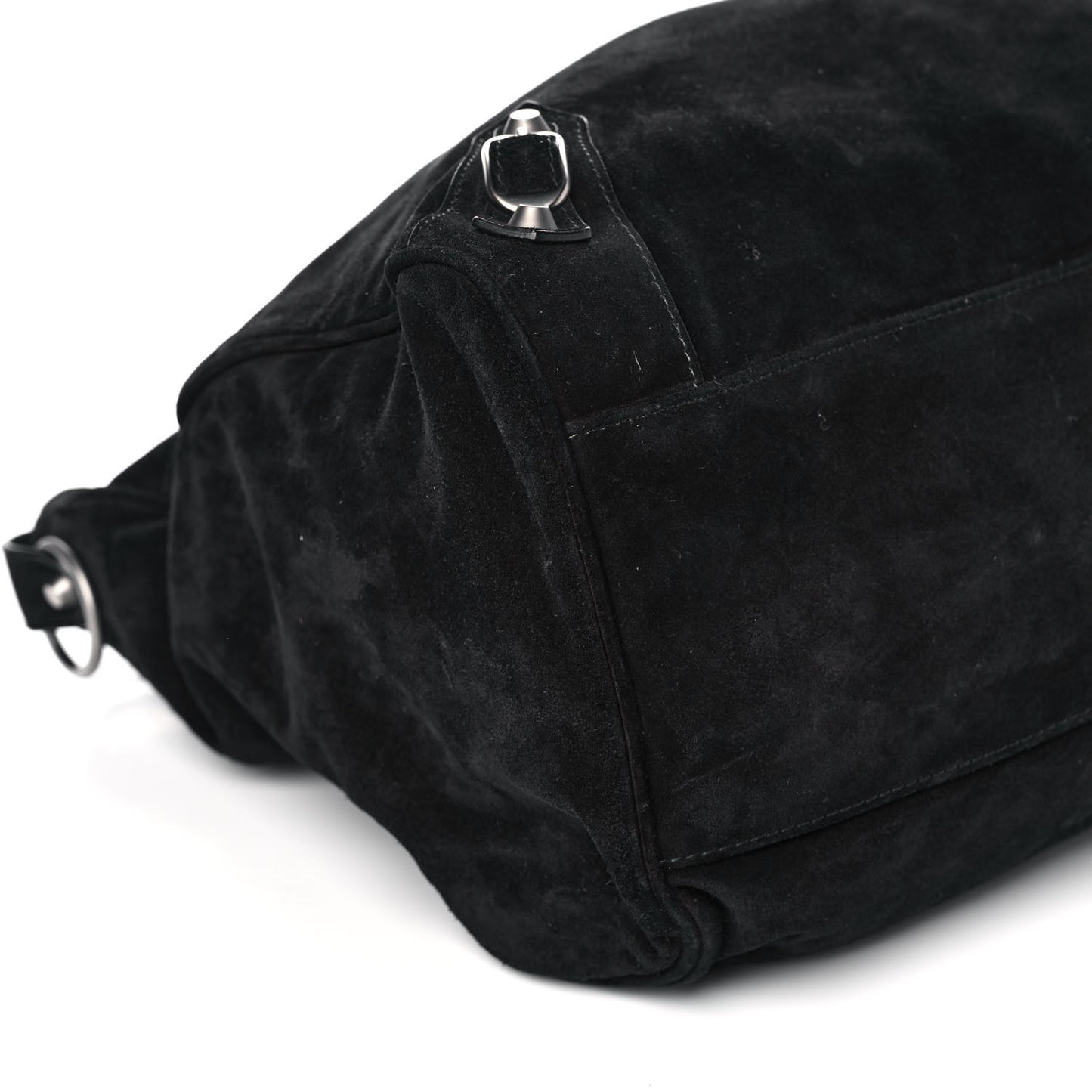 Baby Daim Suede Classic Silver Hardware Velo Black