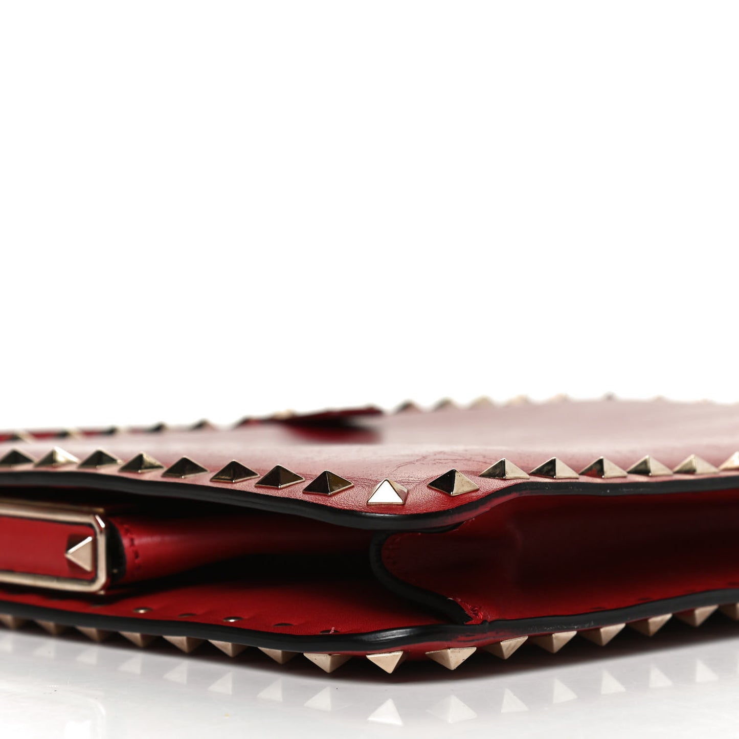 Calfskin Rockstud Frame Bag Rosso Valentino
