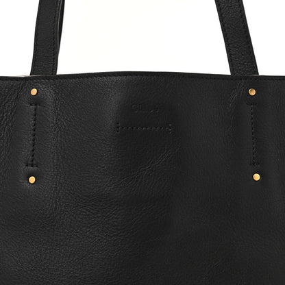 Chloe Smooth Calfskin Medium Milo Shopping Tote Black 7 of 13