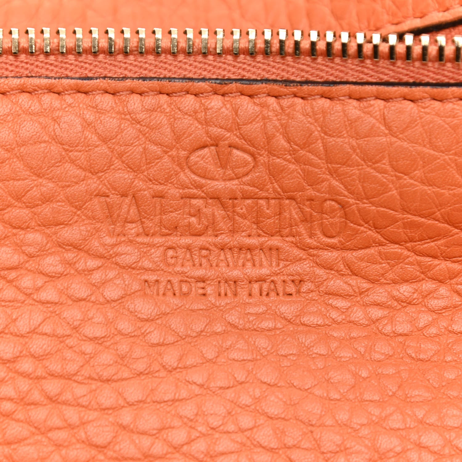 Valentino Garavani Pebbled Calfskin Medium Rockstud Tote Melon Sorbet 5 of 16