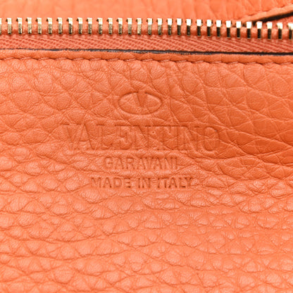 Valentino Garavani Pebbled Calfskin Medium Rockstud Tote Melon Sorbet 5 of 16