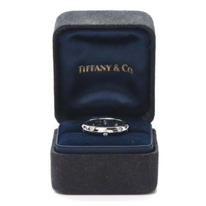 Tiffany Platinum Diamond 4mm Etoile Band Ring 50 5.25 6 of 6
