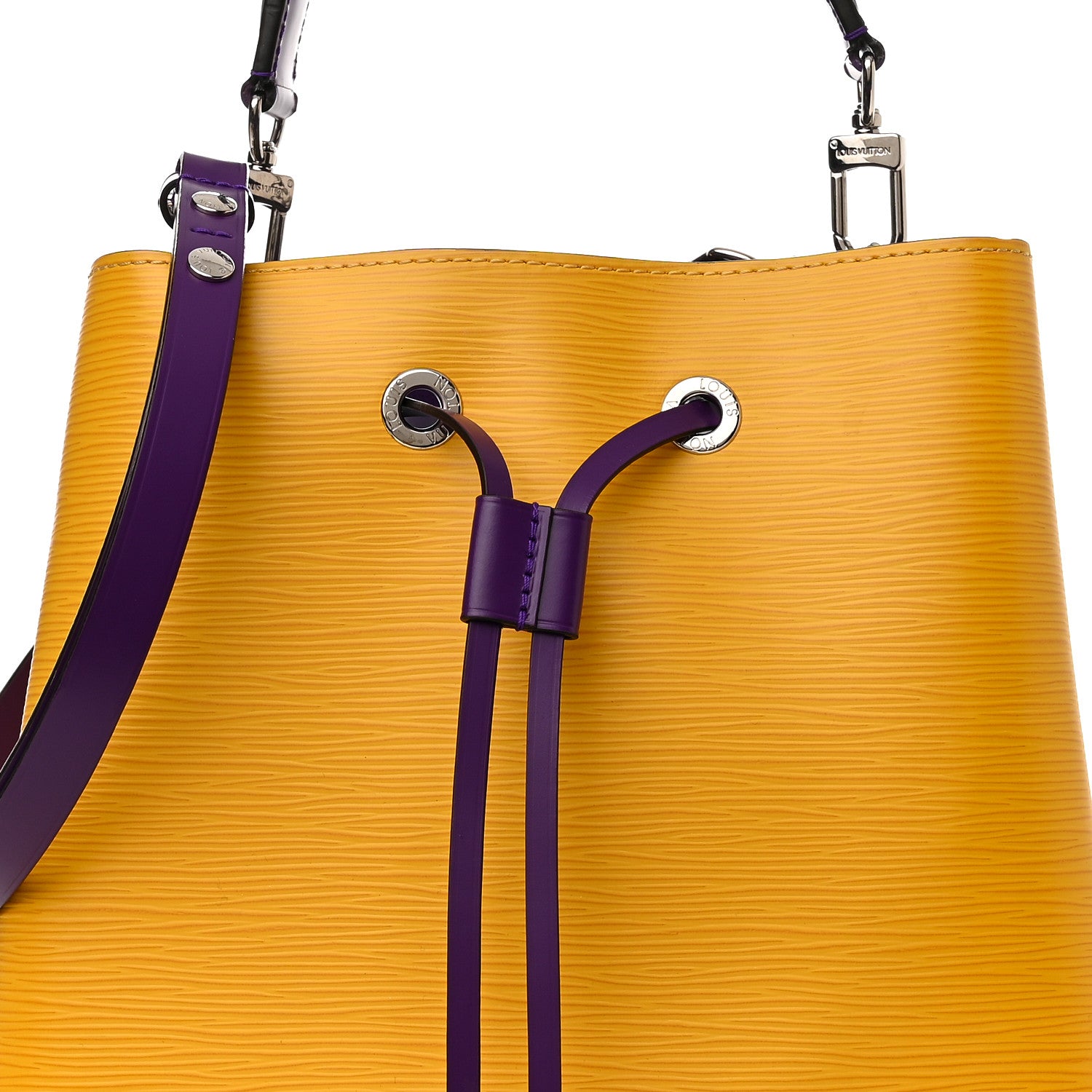 Louis Vuitton Epi NeoNoe MM Citron Violet 8 of 13