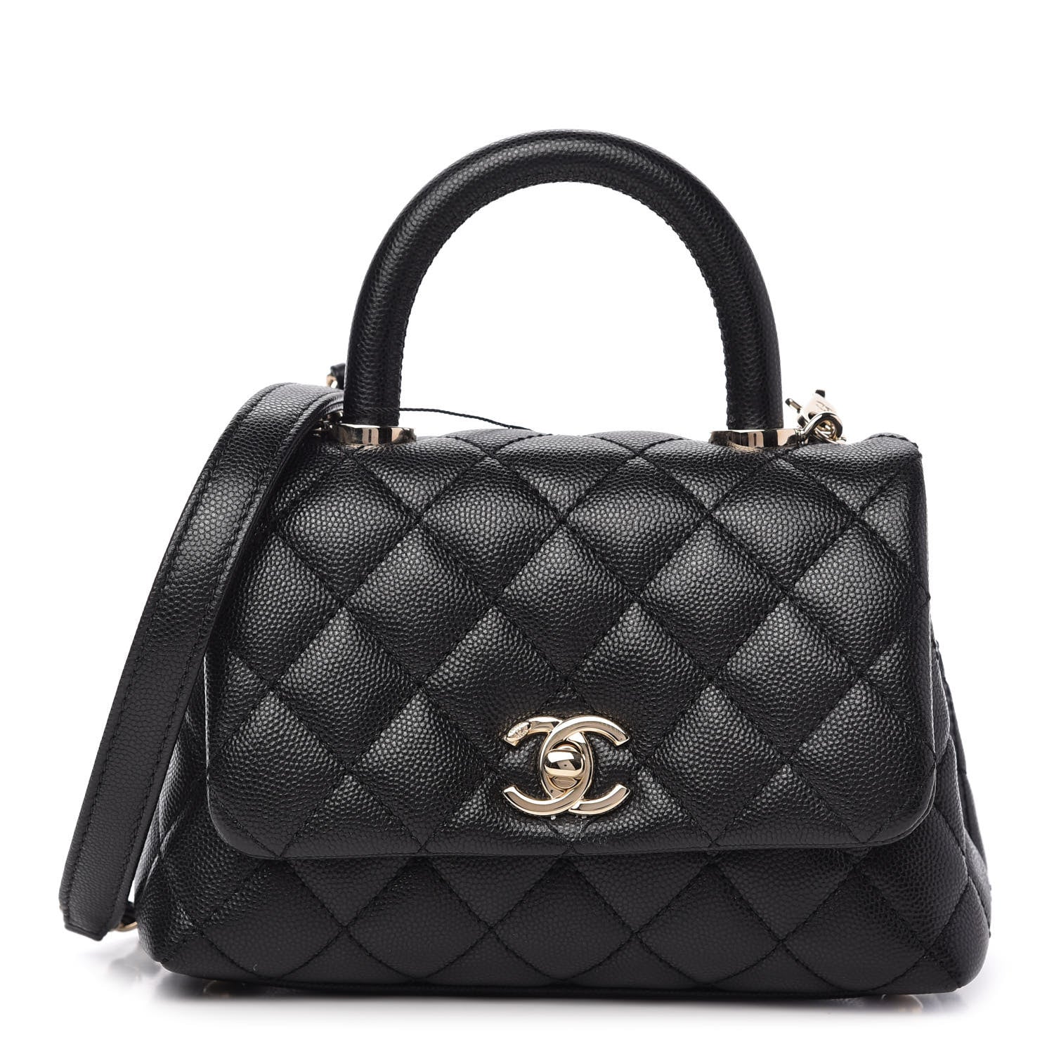 Chanel Caviar Quilted Extra Mini Coco Handle Flap Black 1 of 11