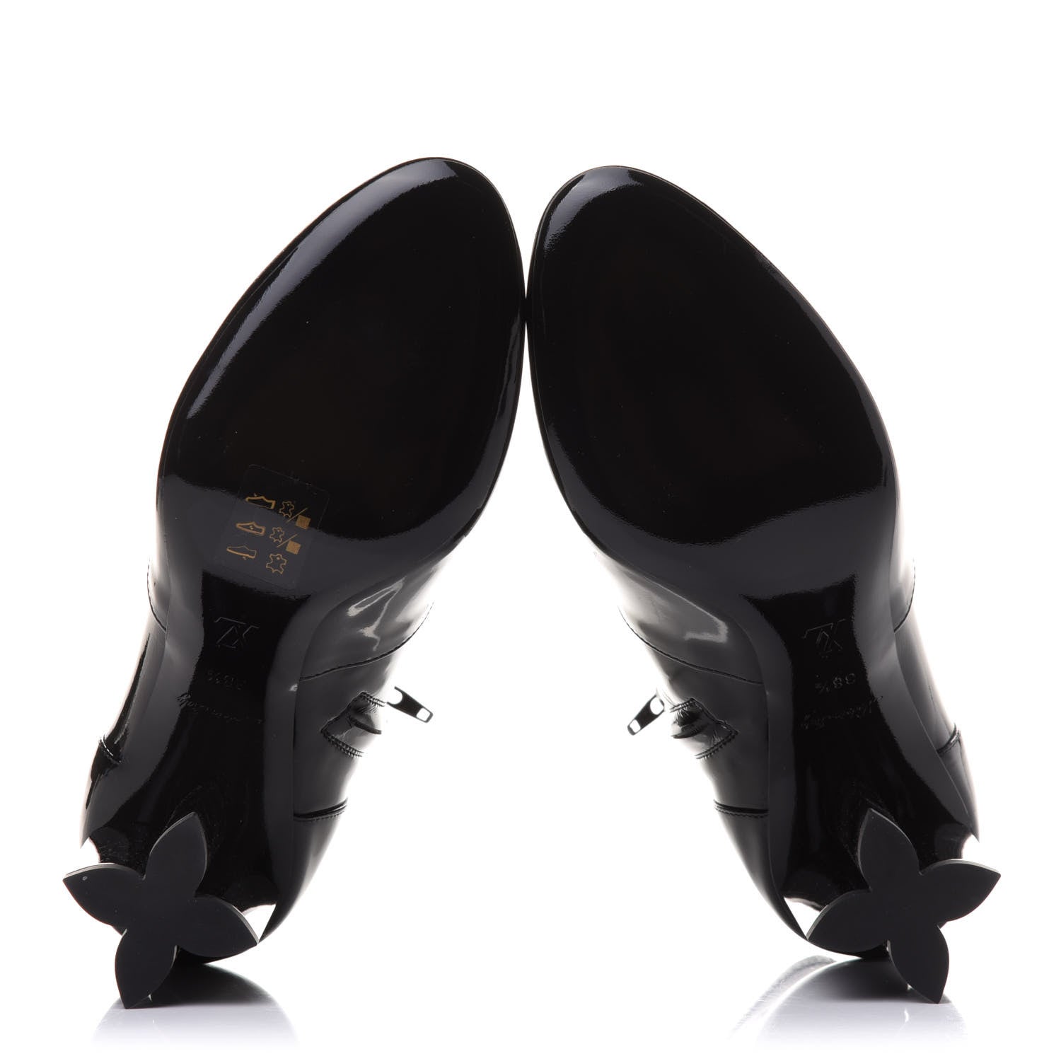 Louis Vuitton Patent Silhouette Ankle Boots 38.5 Black 5 of 11