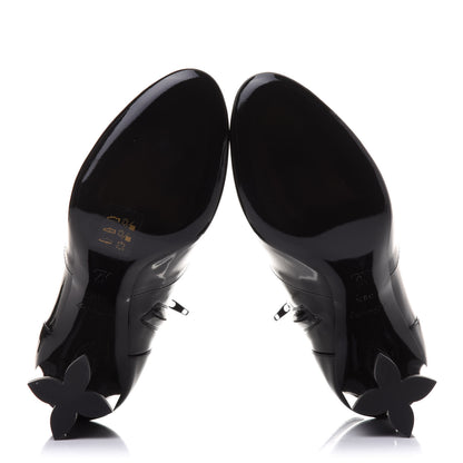 Louis Vuitton Patent Silhouette Ankle Boots 38.5 Black 5 of 11