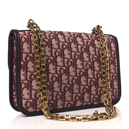 Christian Dior Oblique Dioraddict Flap Bag Burgundy 3 of 11