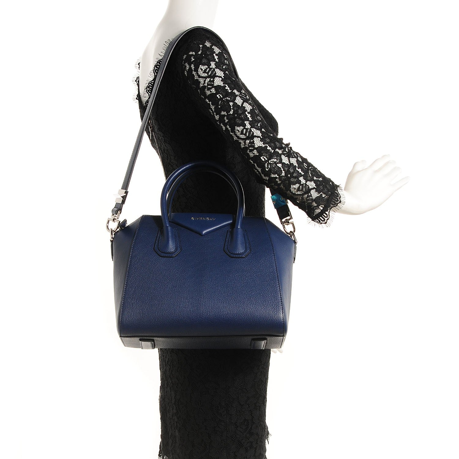 Givenchy Sugar Goatskin Small Antigona Deep Blue 2 of 9