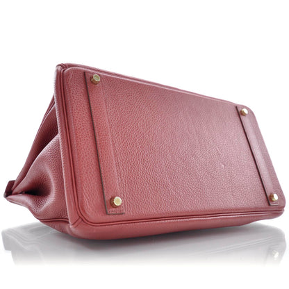 Hermes Taurillon Clemence Birkin 40 Rouge Garance 7 of 12
