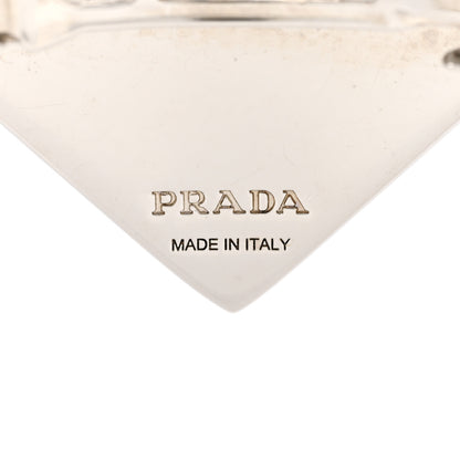 Prada Metal Triangle Hair Clip White 3 of 4