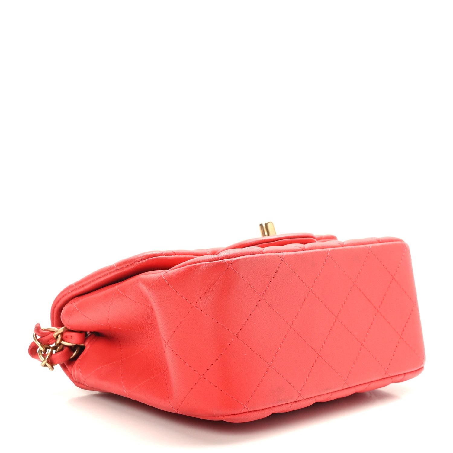 Chanel Lambskin Quilted Mini Square Flap Red 4 of 9