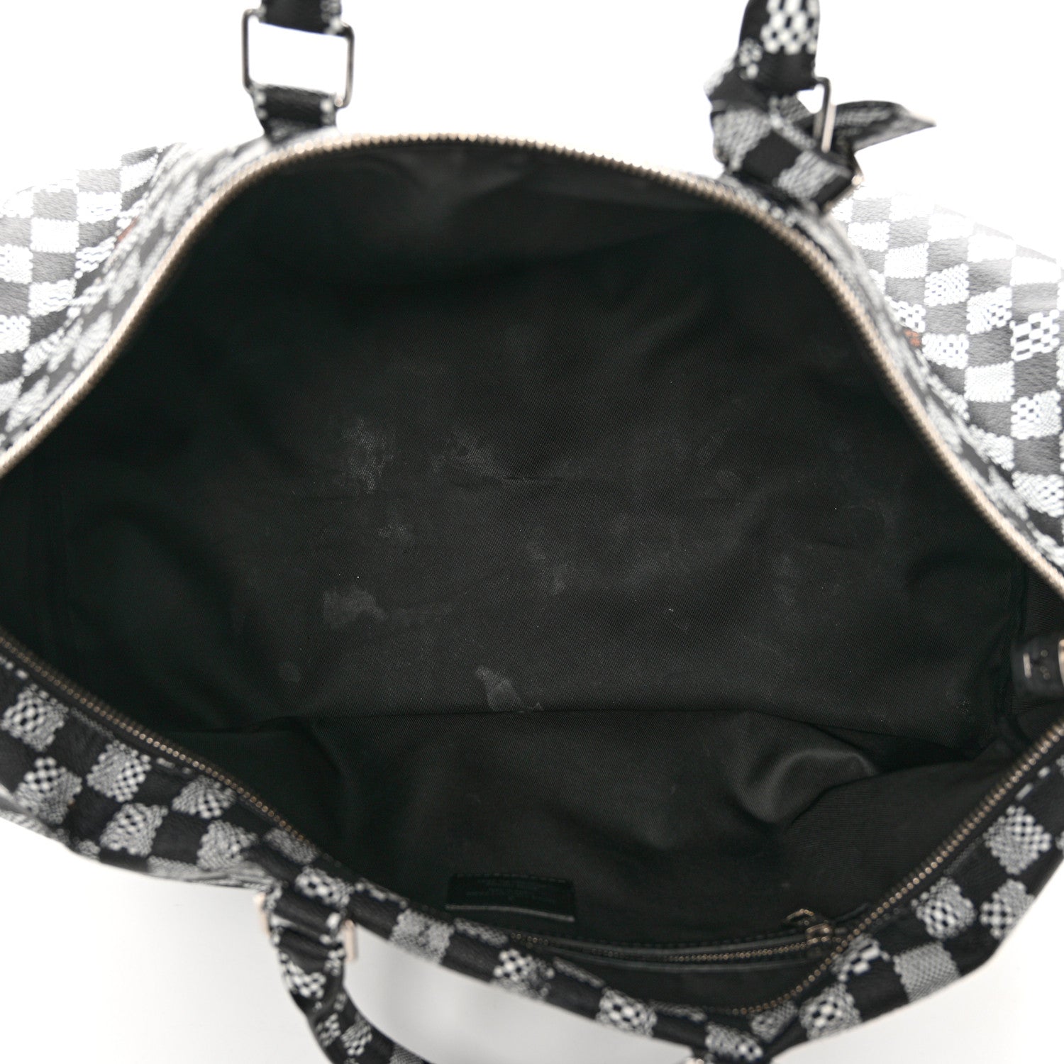 Louis Vuitton Damier Distorted Keepall Bandouliere 50 Black White 4 of 10