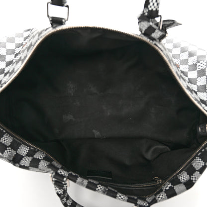 Louis Vuitton Damier Distorted Keepall Bandouliere 50 Black White 4 of 10