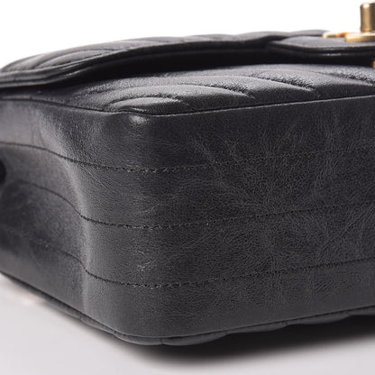 Chanel Iridescent Calfskin Chevron Quilted Mini Rectangular Flap Black 11 of 13