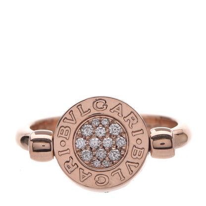 Bulgari BVLGARI 18K Rose Gold Diamond Mother of Pearl Bvlgari Bvlgari Ring 46.5 5 1 of 9