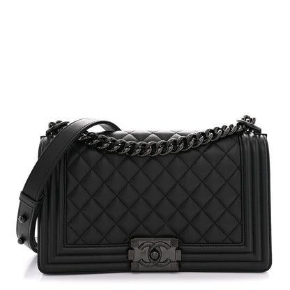 Chanel Caviar Quilted Medium Boy Flap So Black 1 of 12