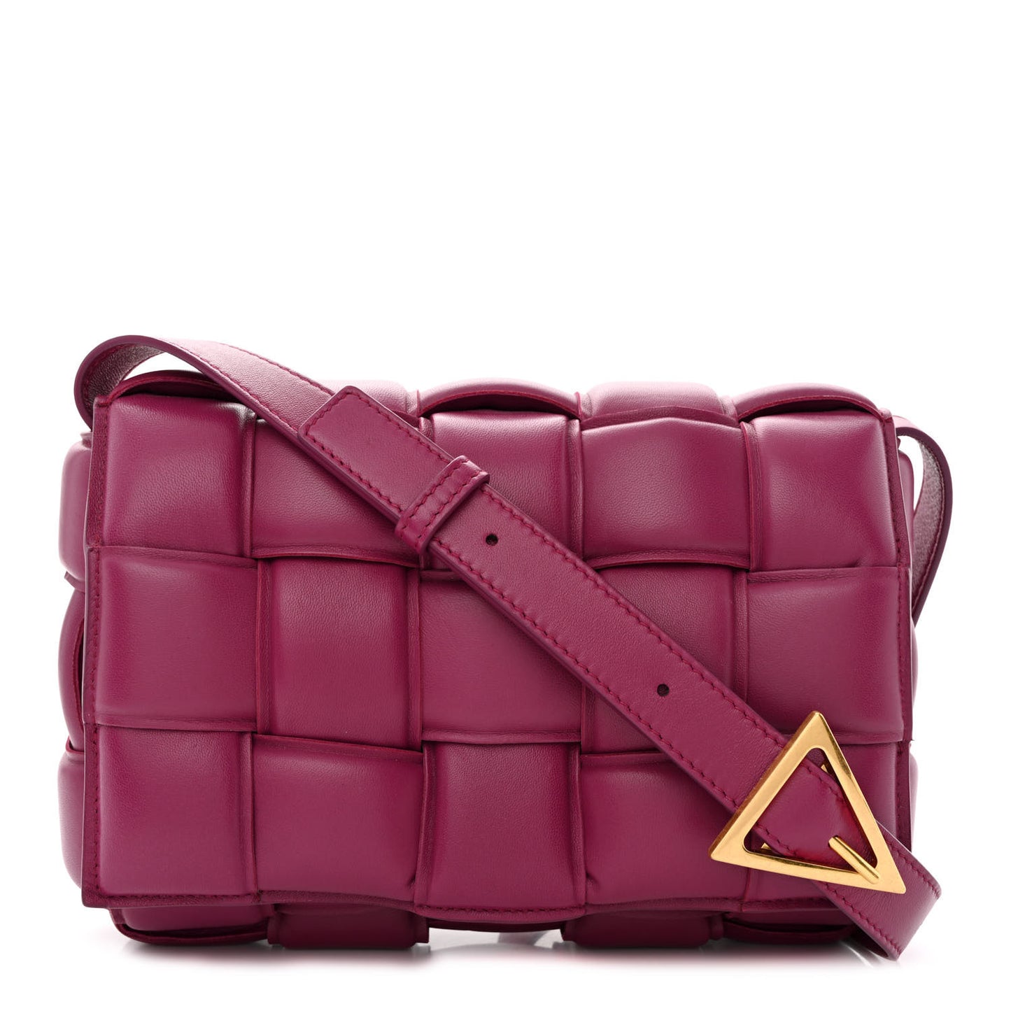 Nappa Maxi Intreccio Padded Cassette Crossbody Bag Cinnabar